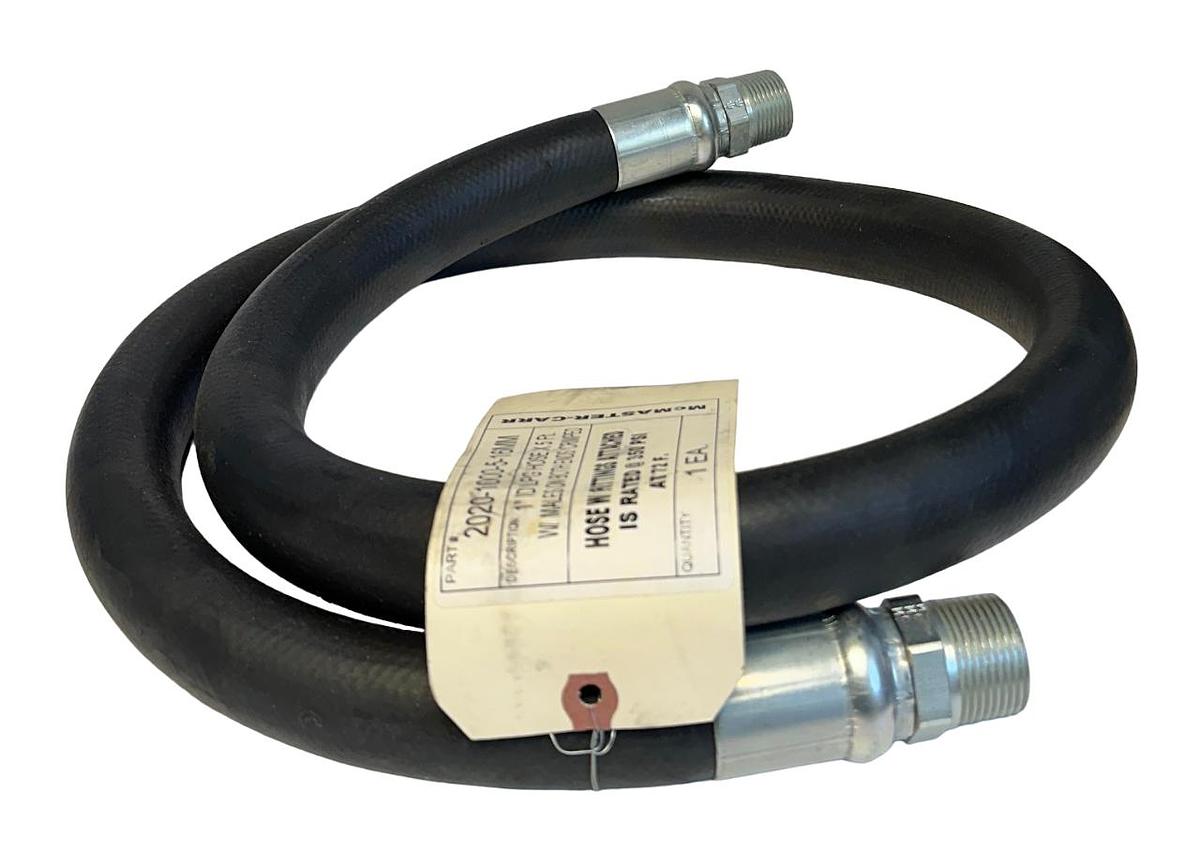Used McMASTER-CARR 2020-1000-5-16MM / 20201000516MM 1'' ID LPG HOSE 5FT MALE END NSNP