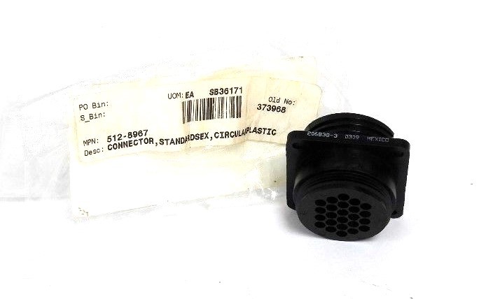 Used NEW TYCO AMP 206838-3 CIRCULAR CONNECTOR 2068383 PLASTIC
