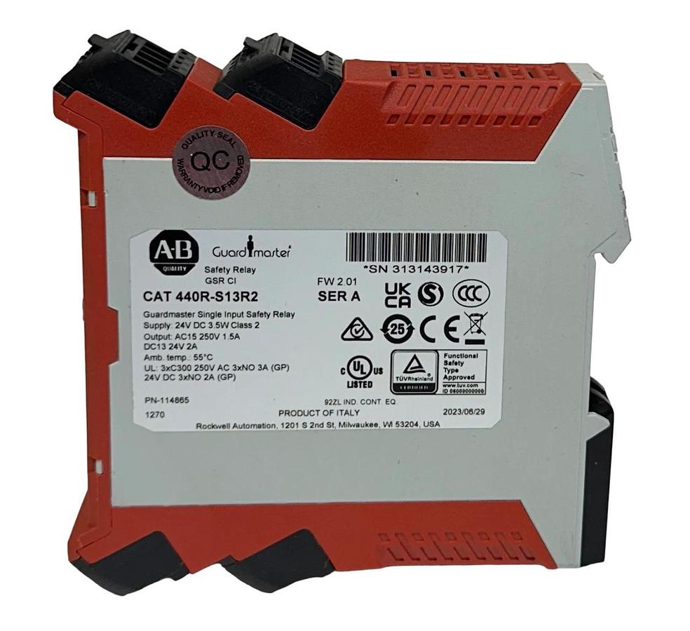 Used ALLEN BRADLEY 440R-S13R2 /A Guardmaster SINGLE INPUT SAFETY RELAY 24VDC USNP