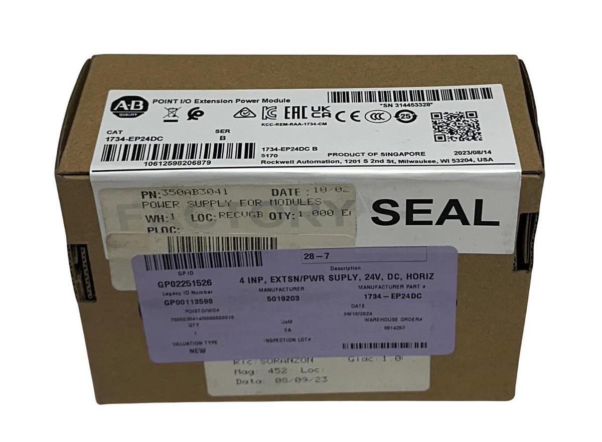 Used ALLEN BRADLEY 1734-EP24DC /B POINT I/O EXTENSION POWER MODULE 24VDC NSFS