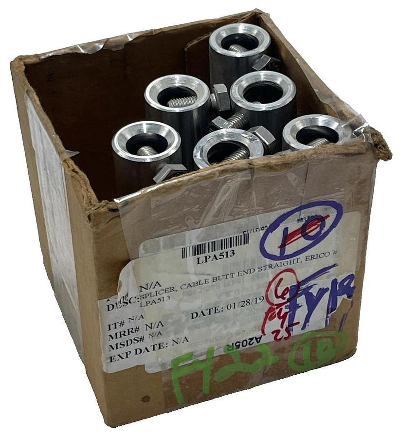 Lot of 6 Harger A205R Parallel Splice Connectors - Aluminum/Copper
