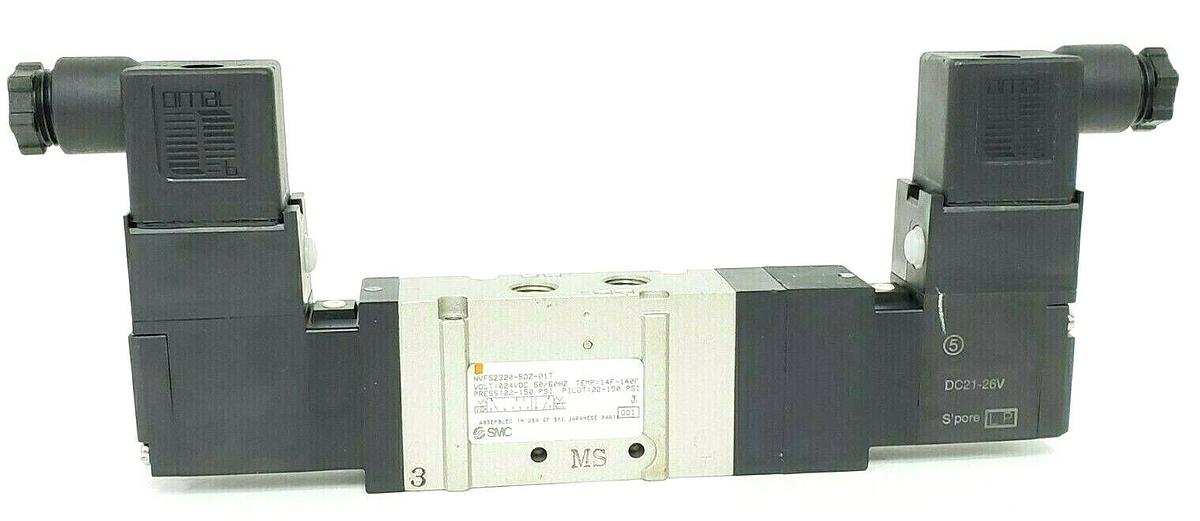 NEW SMC NVFS2320-5DZ-01T SOLENOID VALVE 24VDC 50/60HZ, 22-150 PSI