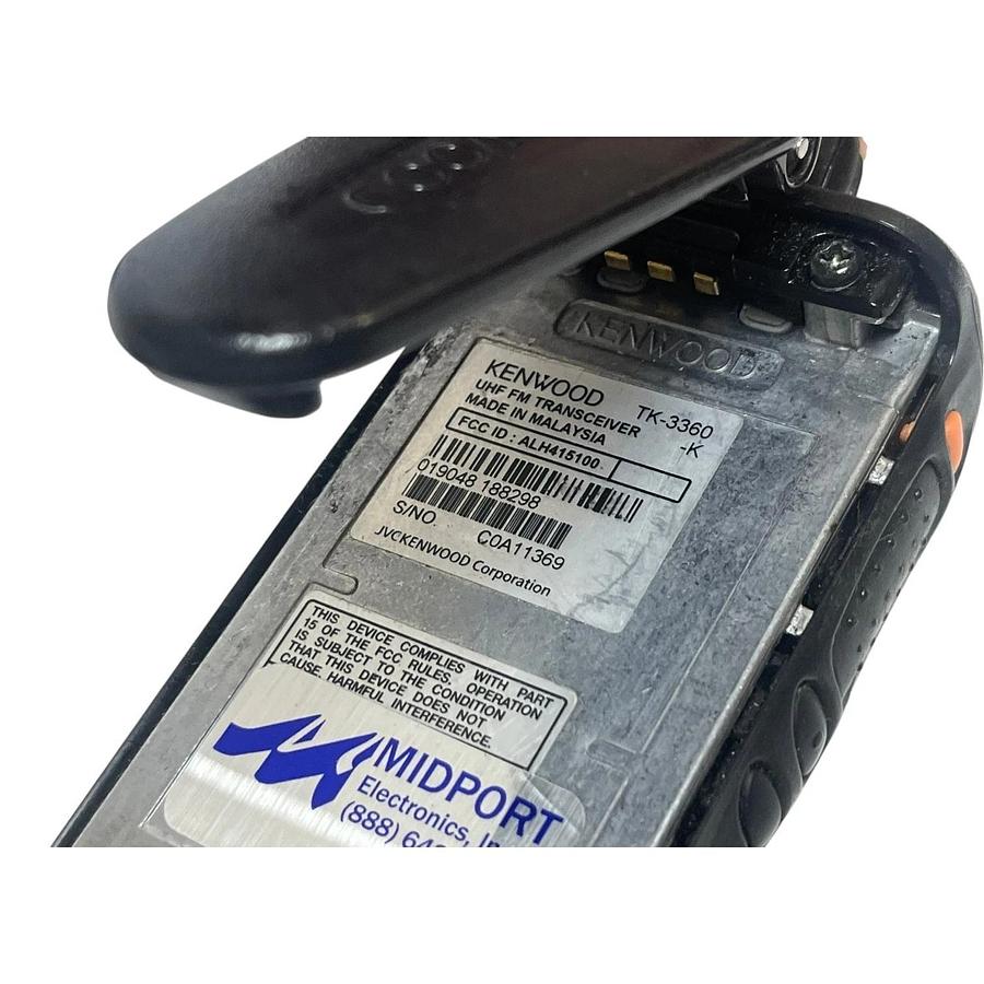 Used Kenwood TK-3360-K UHF Radio KSC-25 Rapid Charger KNB26 Battery Bundle