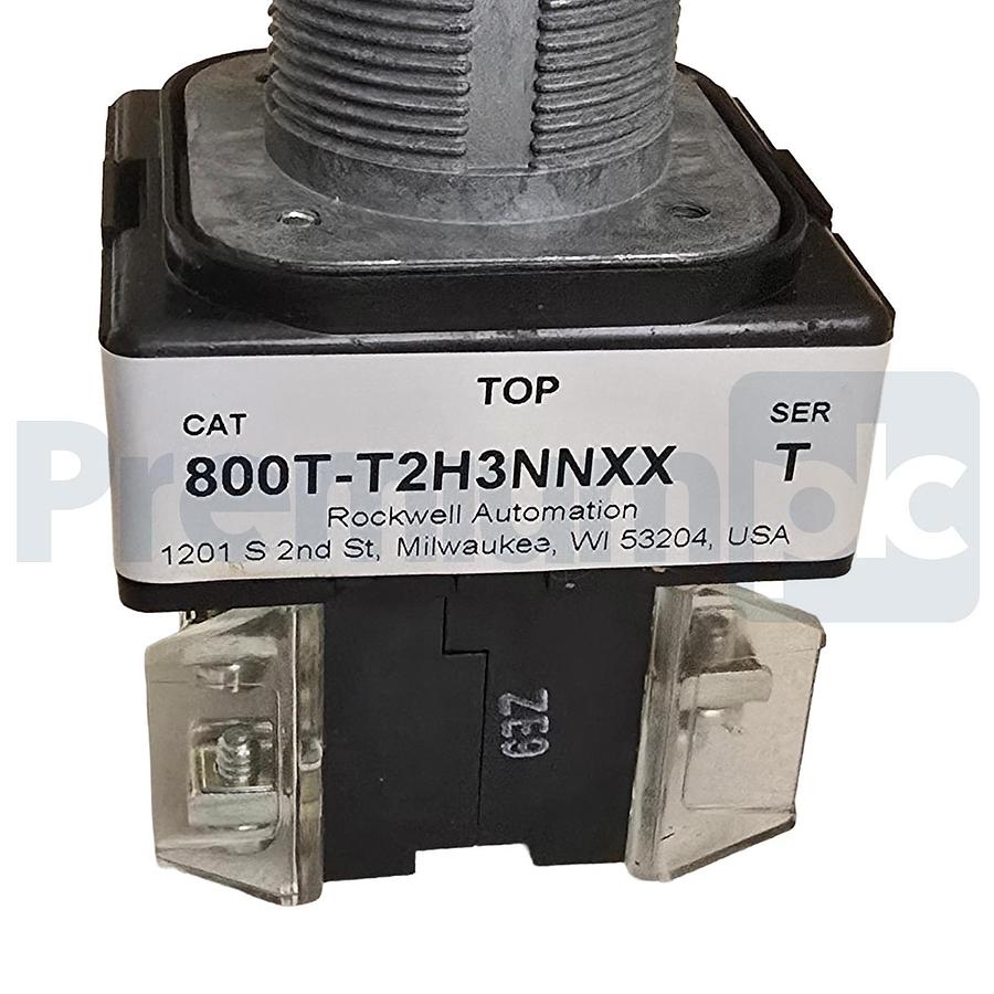 Allen-Bradley 800T-T2H3NNXX /T 30mm 2-Way Toggle Switch Spring Return, 2NO/2NC