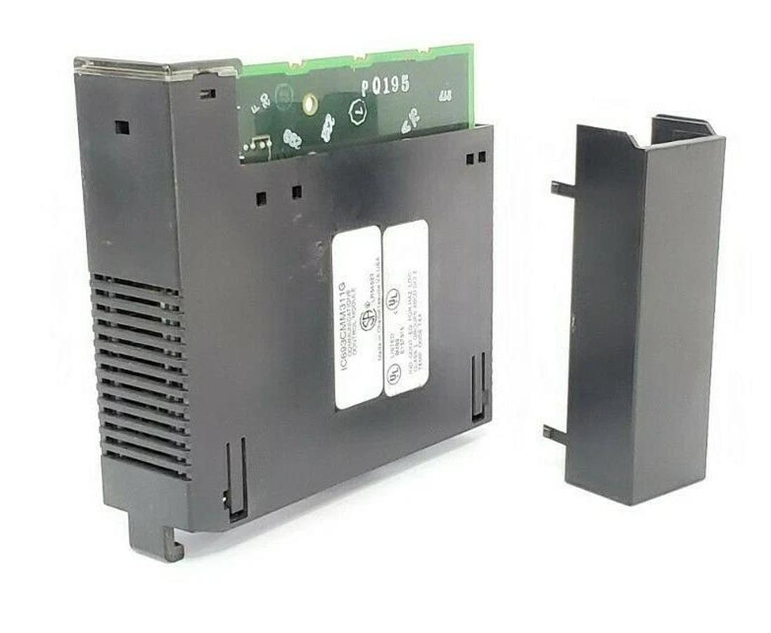 Used GE FANUC IC693CMM311G COMMUNICATIONS CONTROL MODULE (DAMAGED COVER)