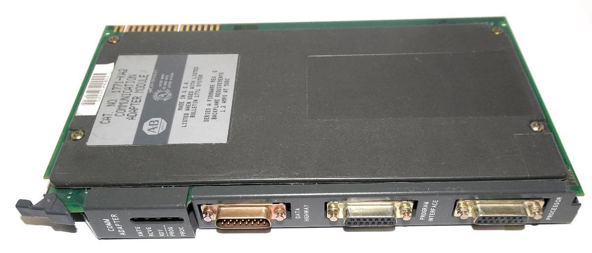 Used ALLEN BRADLEY 1771-KA2 COMMUNICATION ADAPTER MODULE SERIES A REV. G