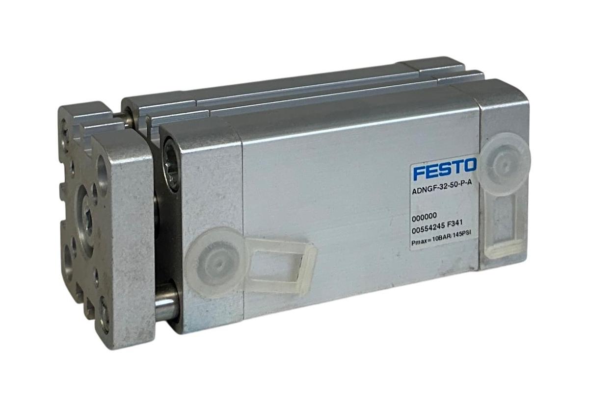 Used FESTO ADNGF-32-50-P-A / 554245 PNEUMATIC COMPACT CYLINDER 50mm STROKE NSNP