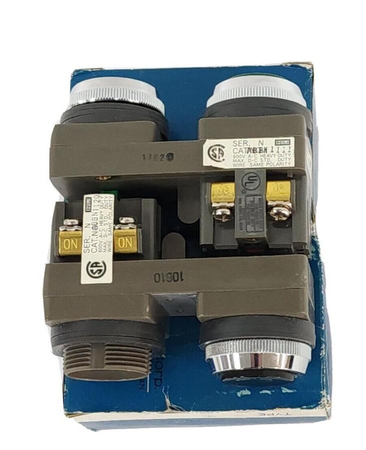 LOT OF 2 IDEC IZUMI ABBN1111 / ABBN1120 PUSHBUTTON STATIONS SERIES N
