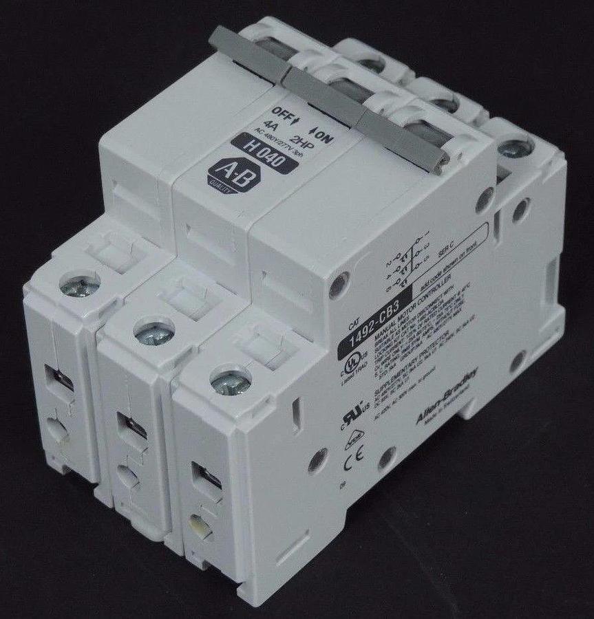 NIB ALLEN BRADLEY 1492-CB3H040 CIRCUIT BREAKER SER C 1492CB3H040