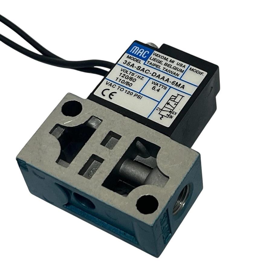 MAC Valves 35A-SAC-DAAA-6MA Solenoid Valve 35 Ser. w/ Manifold Installation Kit