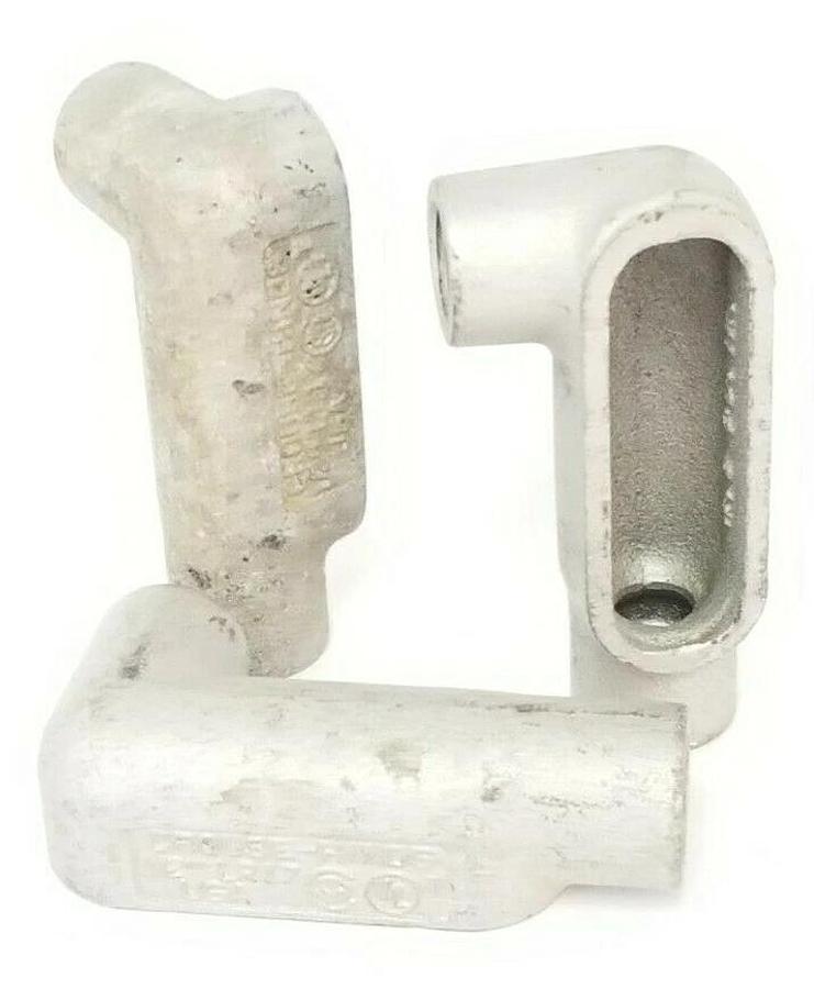 Used LOT OF 3 CROUSE-HINDS LR17 CONDUIT BODIES 1/2'' 4.0 CU. IN.