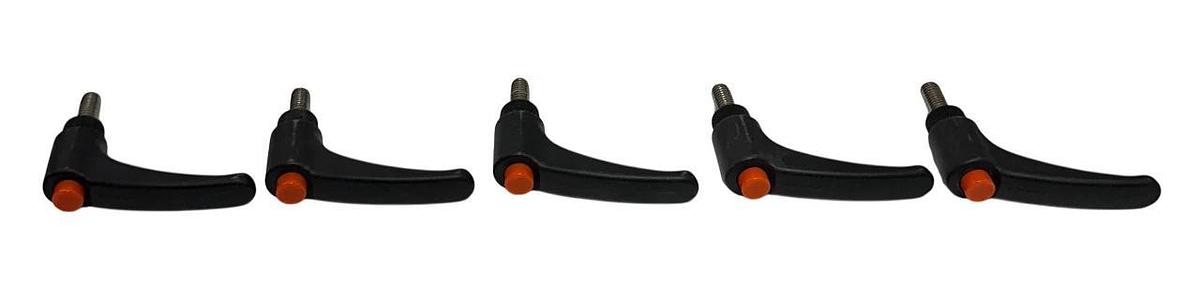 5 KIPP K0270.3A41X20 / 3GJD1 ADJUSTABLE HANDLES PLASTIC W/ SS THREAD 20mm NSNP