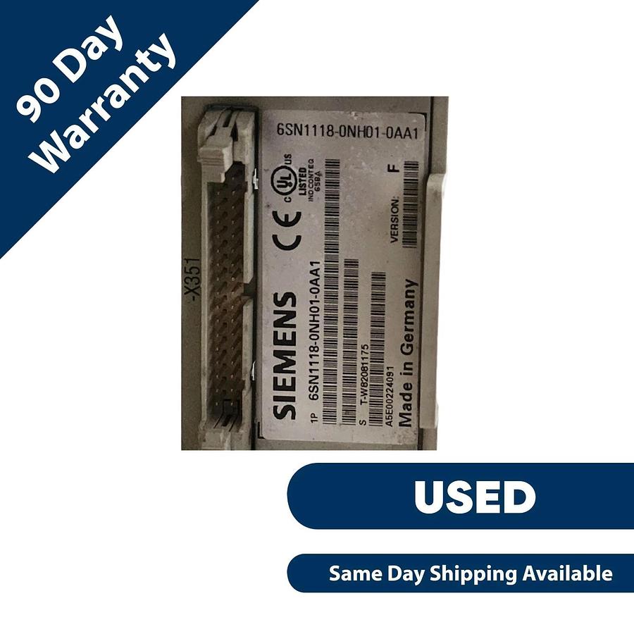 Used USED SIEMENS 6SN1118-0NH01-0AA1 SIMODRIVE 611 UNIVERSAL 2-AXIS ENCODER VER. F
