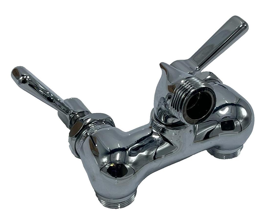 Used Chicago Faucets 305-CP Service Sink Faucet Wall Mount Adjustable Centers Chrome