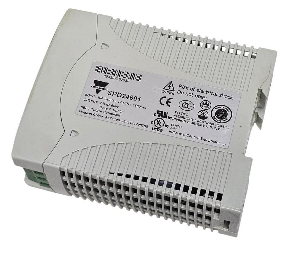 Used CARLO GAVAZZI SPD24601 POWER SUPPLY 2.5AMP 24VDC