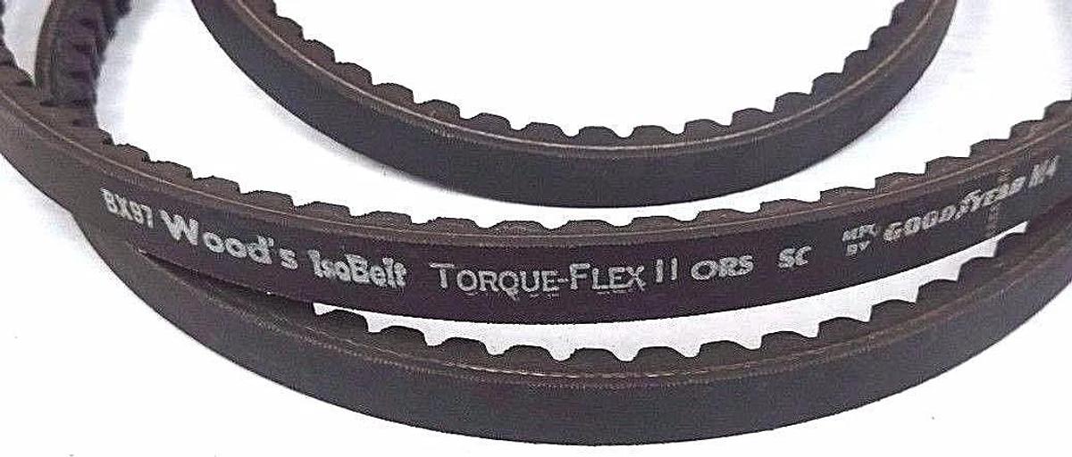 Used LOT OF 3 NEW TB WOOD'S BX97 TORQUE-FLEX II ISOBELTS NOMINAL OUTSIDE LENGTH 100''