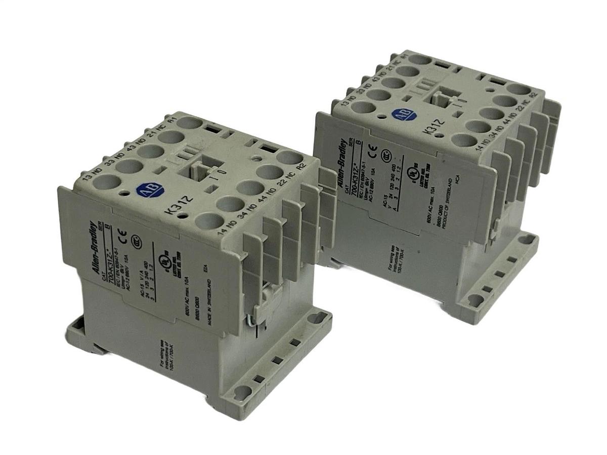 Lot of 2 Allen Bradley 700-K31Z-KJ Miniature Control Relay 24V DC - New Surplus