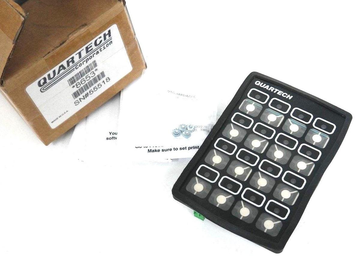 Used NIB QUARTECH 8653 PLC PROGRAMMING INTERFACE 16-KEY 5VDC