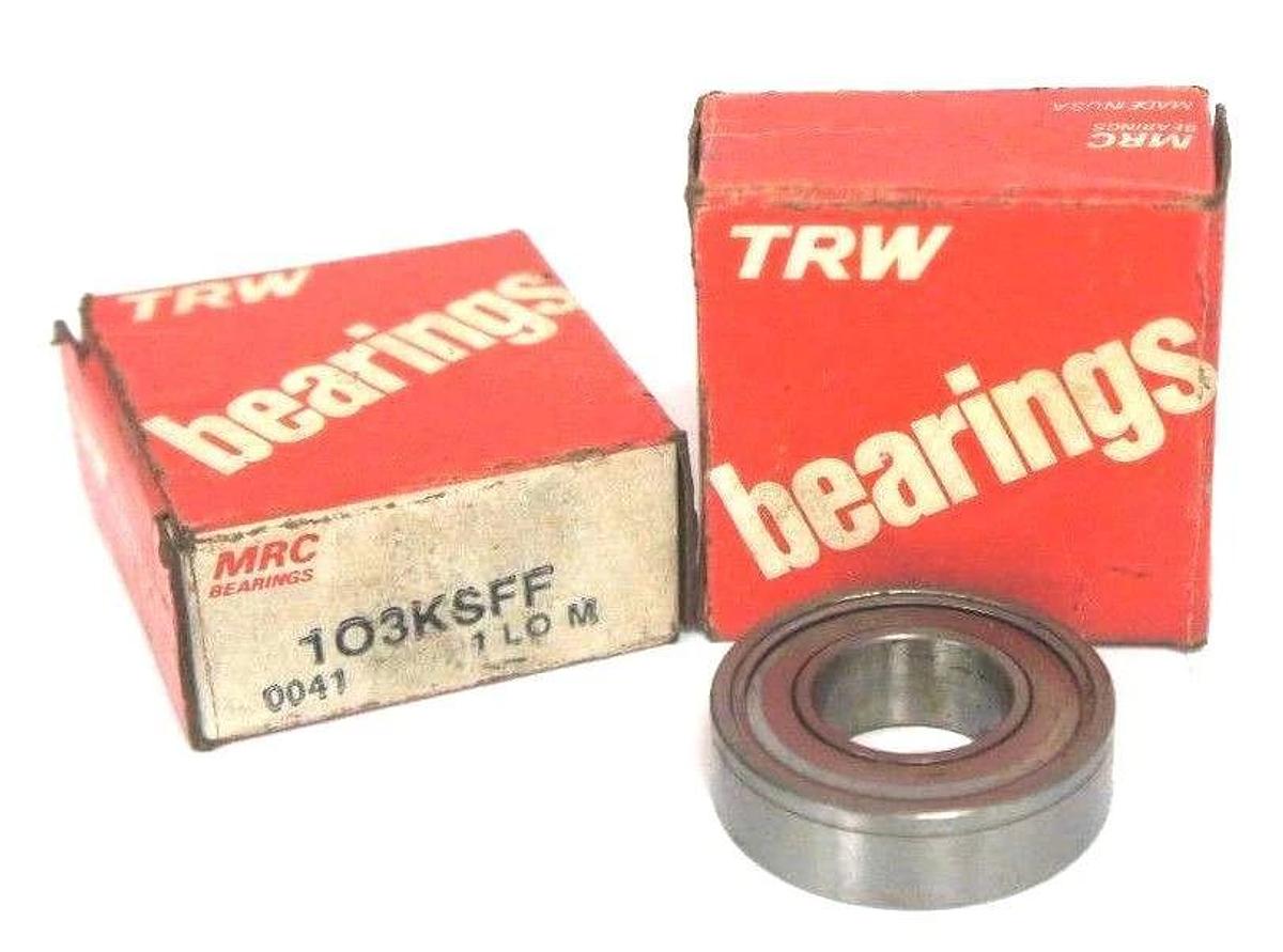 Used LOT OF 2 NIB MRC 103KSFF SINGLE ROW BALL BEARINGS