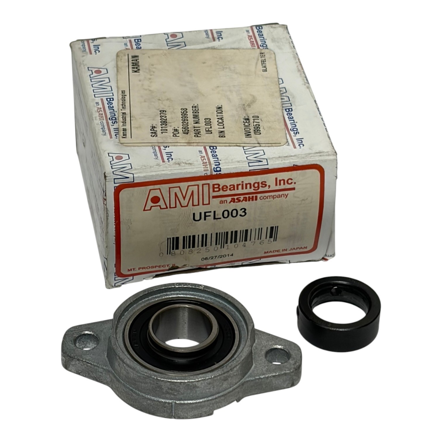 Used AMI Bearings UFL003 2-Bolt Flange Bearing Unit 17mm New