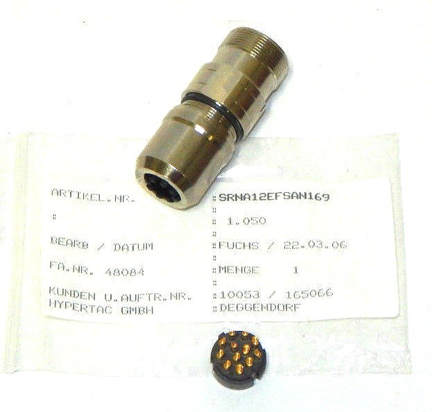Used NEW HYPERTRONICS SRNA12EFSAN169, 13-POINT CONNECTOR BICOM S, 3/4" NPT, 2" LENGTH