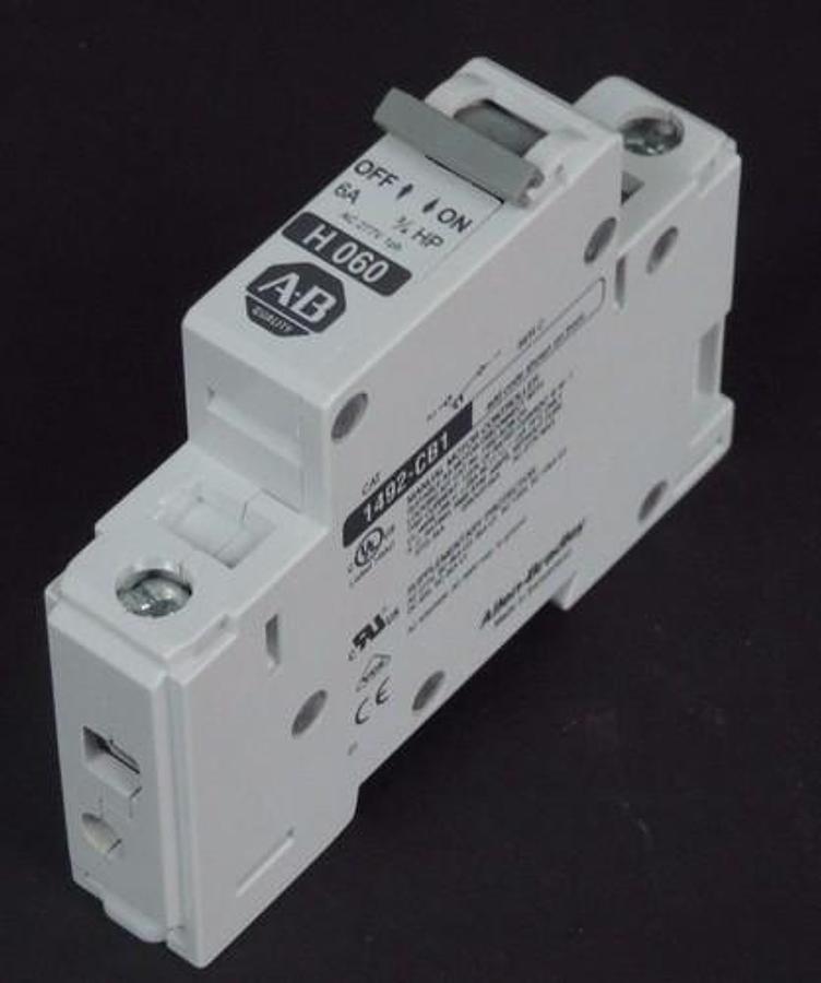 Used NIB ALLEN BRADLEY 1492-CB1H060 ENERGY LIMITING CIRCUIT BREAKER SER C 1492CB1H060