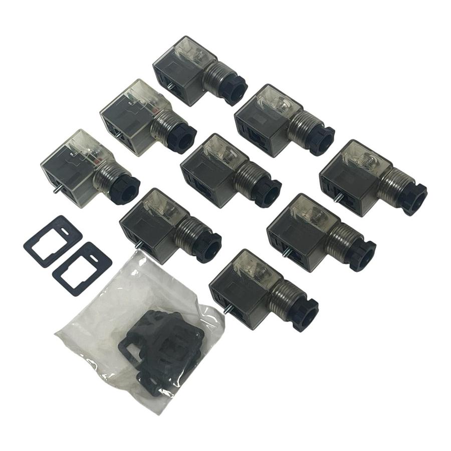 Lot of 9 MAC Valves CP-5107-1010000 Electrical Connector Block with Gaskets New