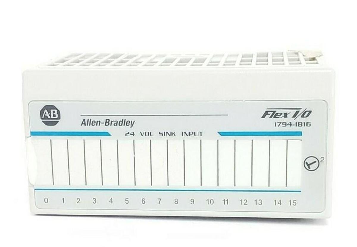 Used ALLEN BRADLEY 1794-IB16 FLEX I/O INPUT MODULE SER. A, REV. A01, P/N: 92423071