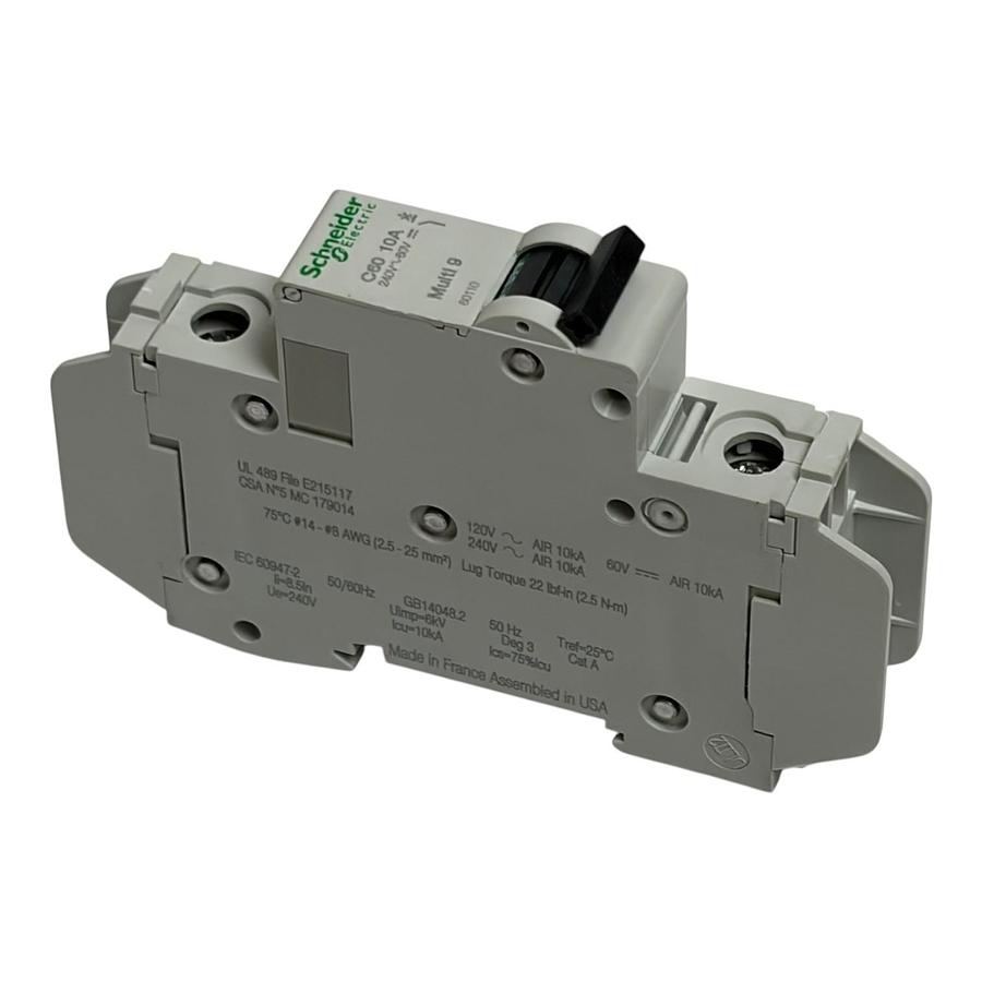 Schneider Electric Multi 9 C60 10A Circuit Breaker 60110 1 Pole 240V 60V New
