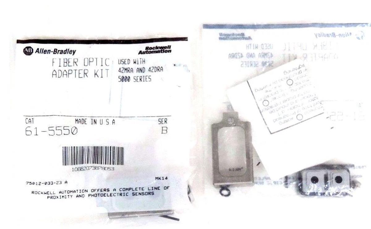 Used 3 NIB ALLEN BRADLEY 61-5550 SER. B FIBER OPTIC ADAPTER KITS FOR 42MRA, 42DRA