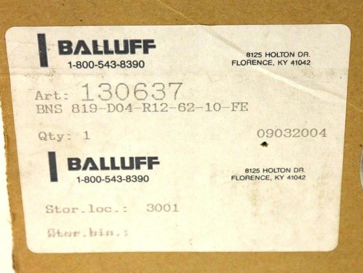 Used NIB BALLUFF BNS 819-D04-R12-62-10-FE SWITCH BNS01KK 130637 BNS819D04R126210FE