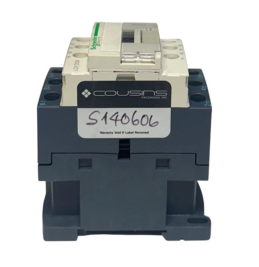 Used SCHNEIDER ELECTRIC LC1D09G7 TeSys CONTACTOR 3PH 3P 120VAC 50/60Hz COIL NSMP