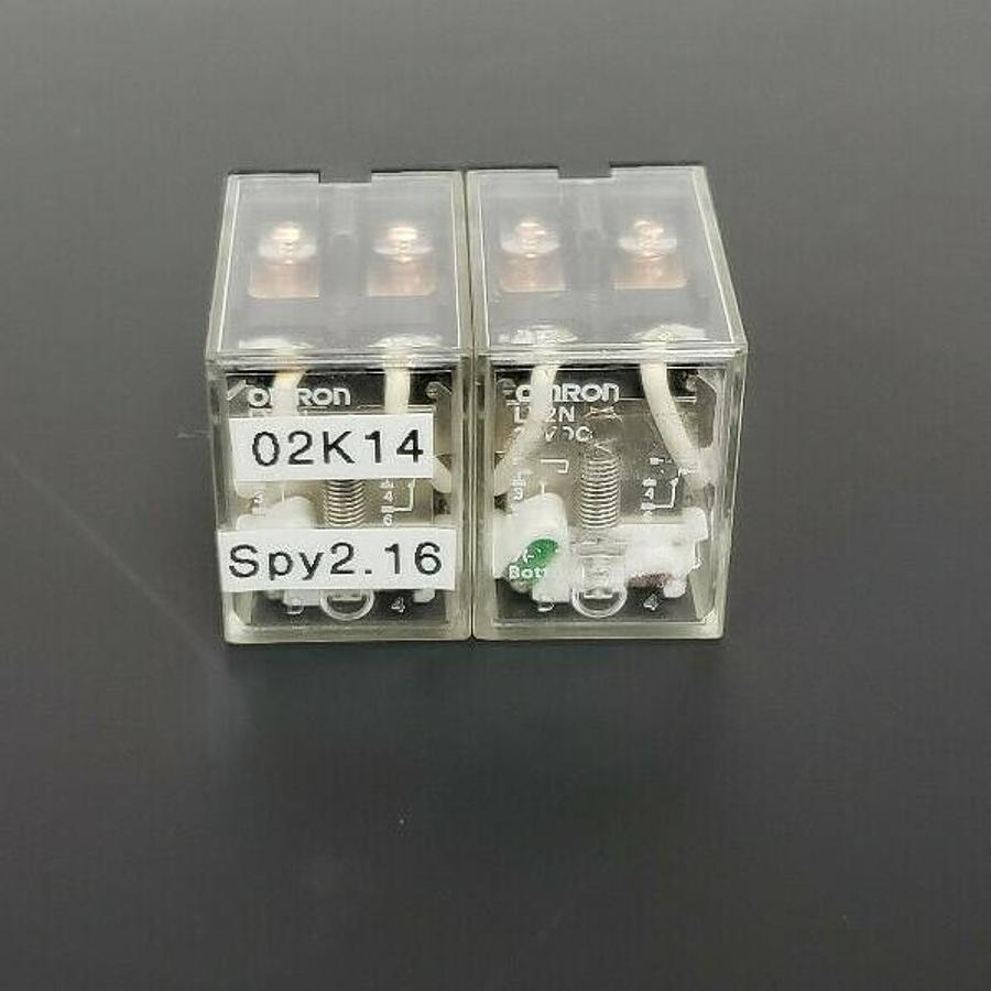 Used LOT OF 2 OMRON LY2N 24VDC RELAYS 1/2HP 120VAC 12A 240VAC