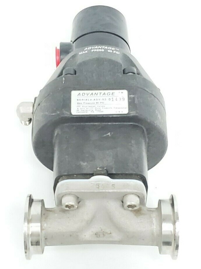 Used ITT ADV-92-01439 ADVANTAGE ACTUATOR 90PSI W/ 1819 1" DIAPHRAGM VALVE 25465 CF3M