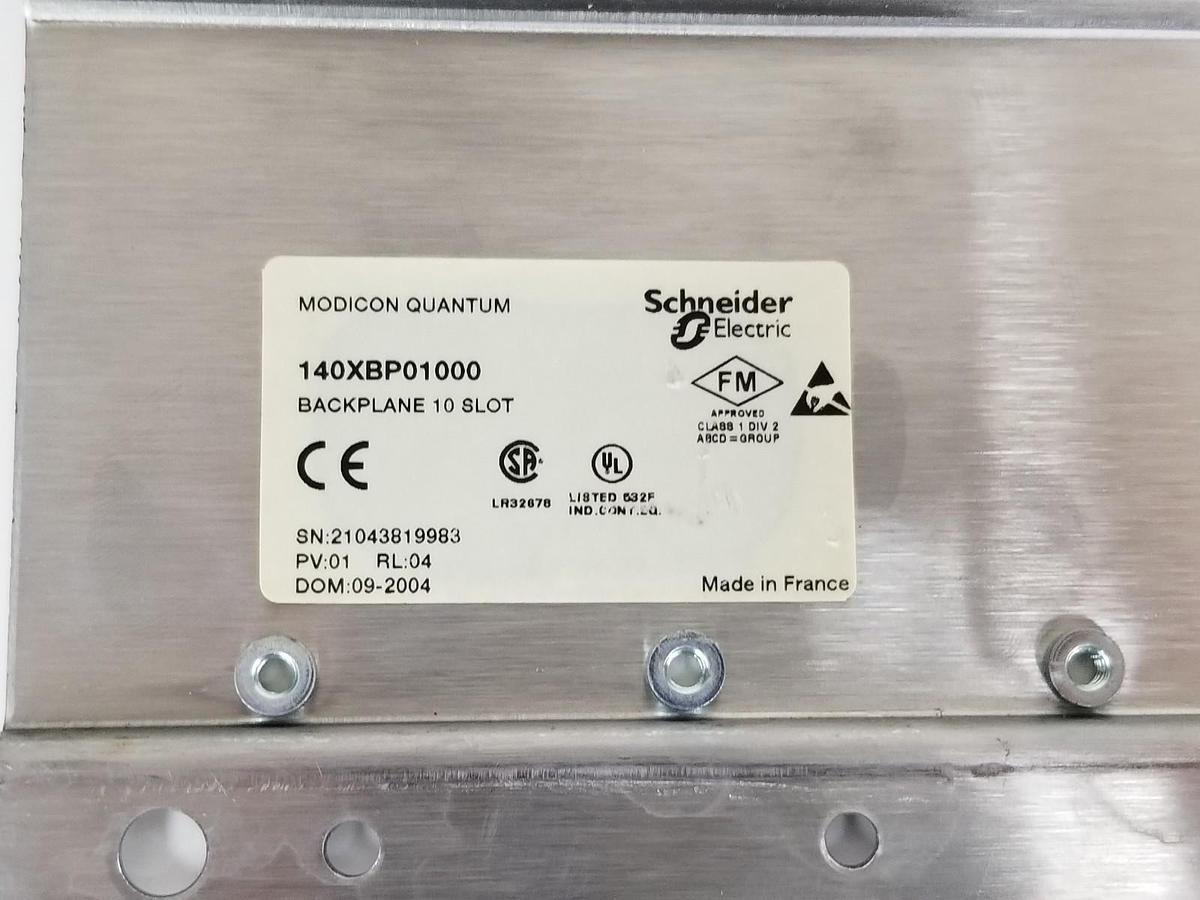 Used SCHNEIDER MODICON 140-XBP-010-00 10-SLOT BACKPLATE, SCE4350198275, 140XBP01000