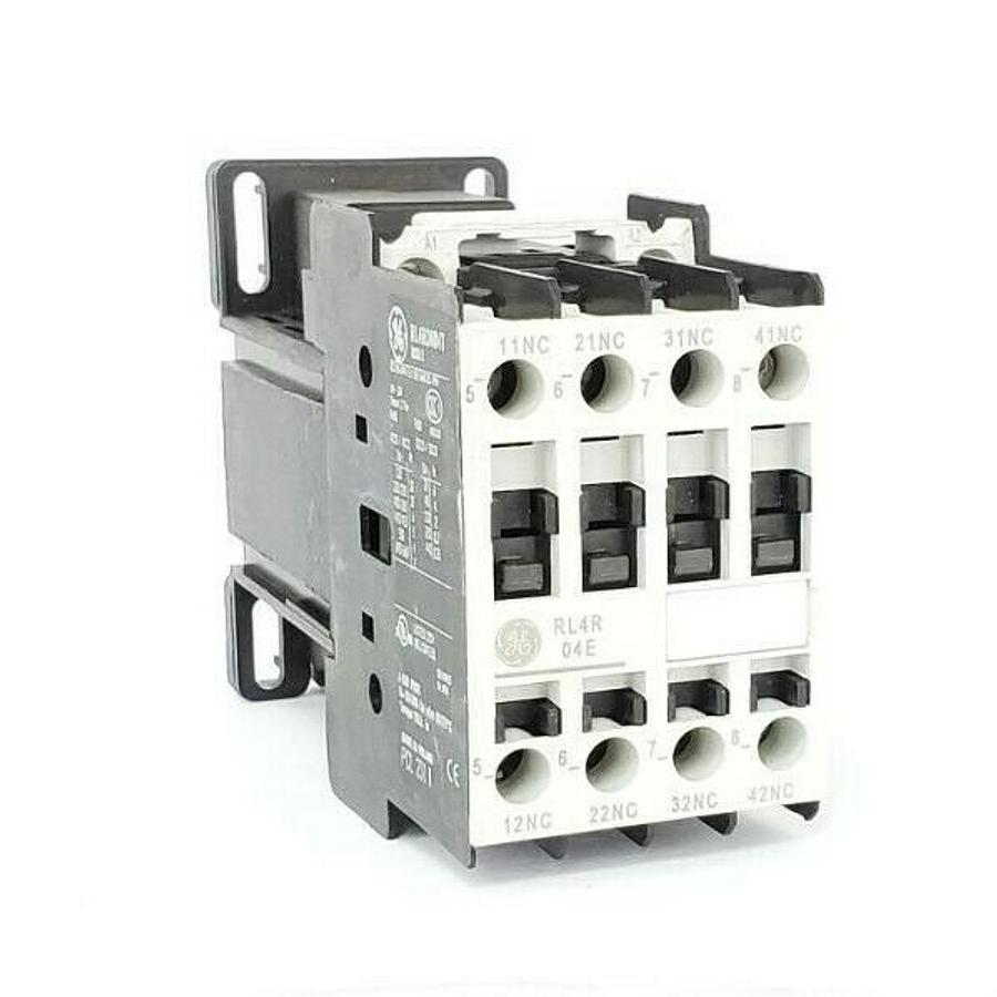 Used NEW GENERAL ELECTRIC RL4RD004T RELAY 4NC 20AMP 24VDC COIL MOD. 1