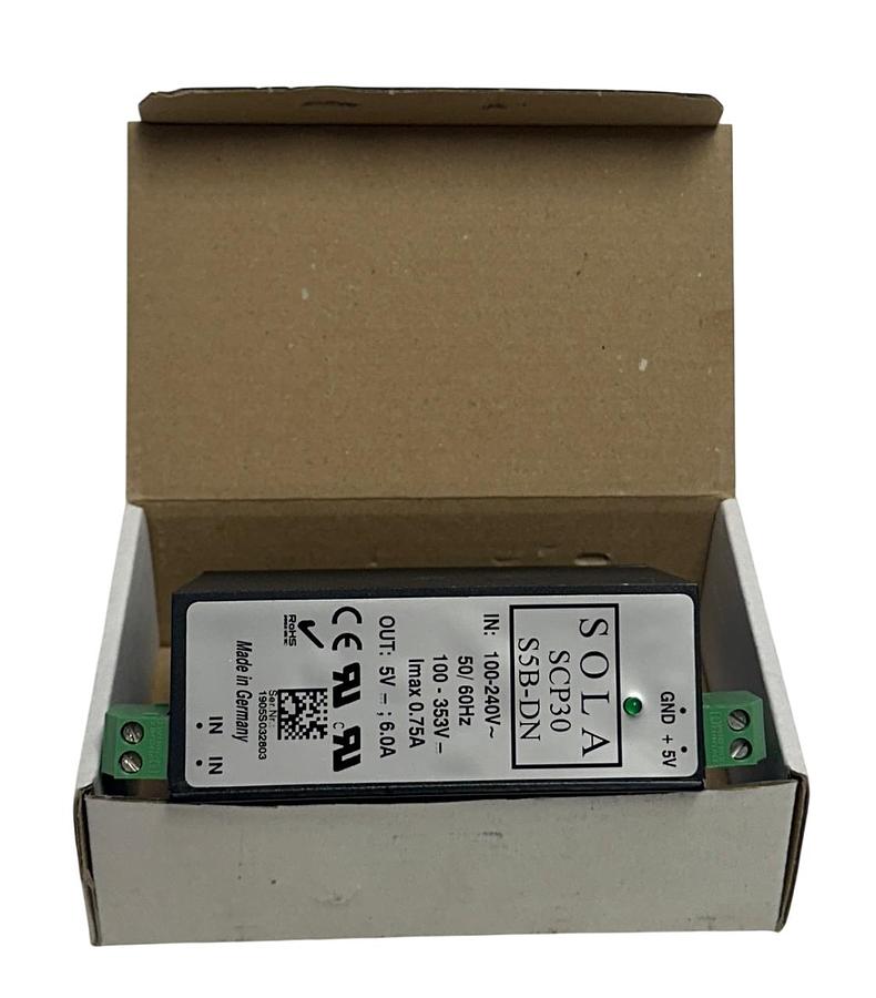 Used EMERSON SOLA HD SCP30 S5B-DN / SCP30S5BDN SLIM POWER SUPPLY 5VDC OUTPUT NSMP