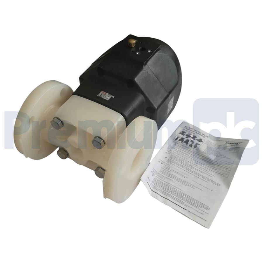 Used Asahi AV Type 14 Pneumatic Actuated Diaphragm Valve PTFE 2" A14NGUEFA050 NSMP