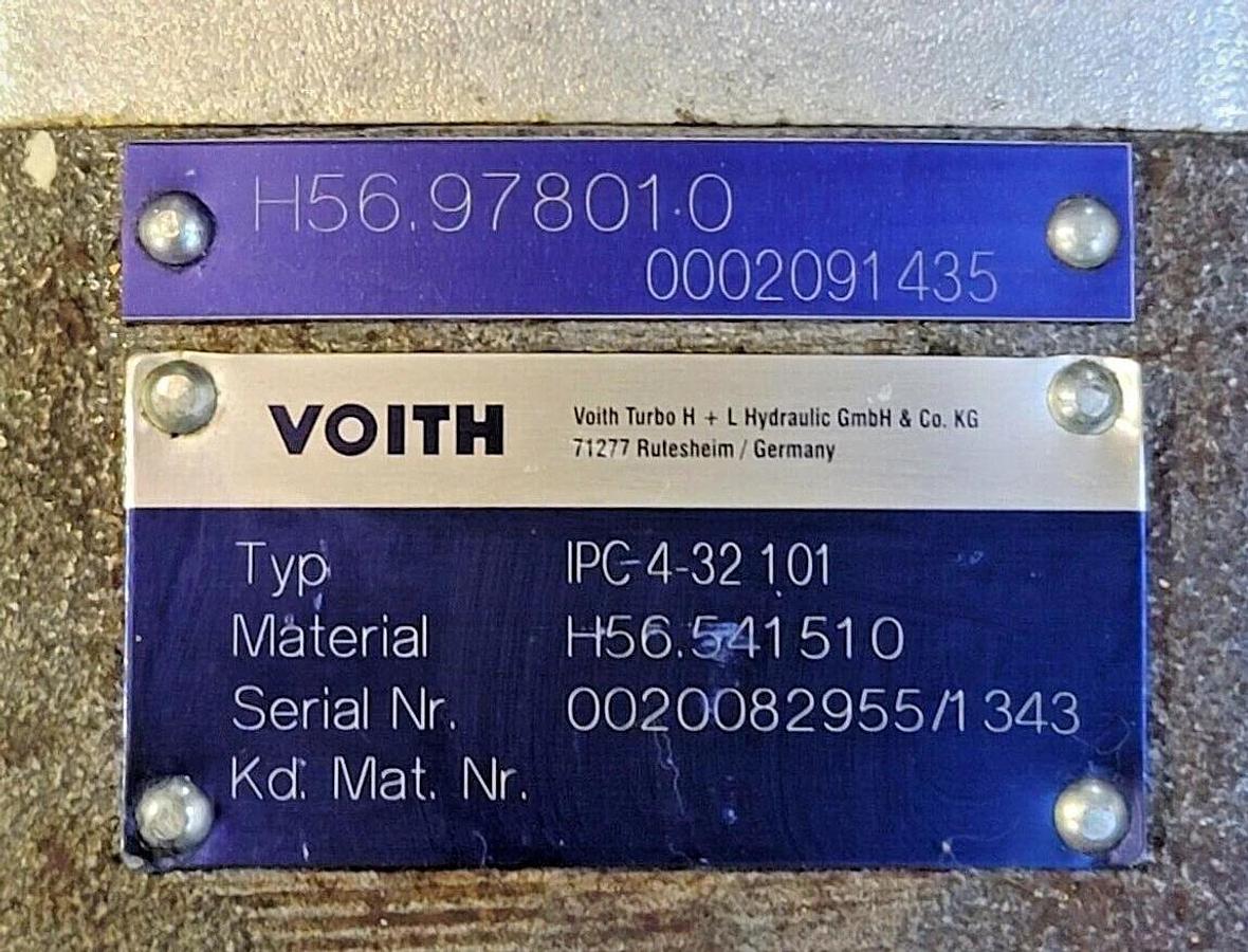 Used VOITH IPC 4-32 101 DOUBLE INTERNAL GEAR PUMP W/ IPC/4-/25 IPC432101 IPC 4-25