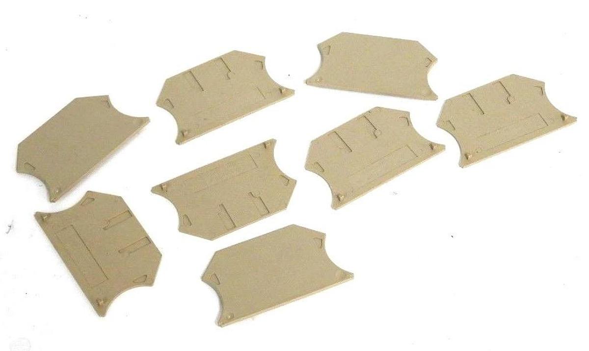 LOT OF 8 NEW WEIDMULLER WAP 2.5/4/6/10 TERMINAL BLOCK END PLATE BEIGE