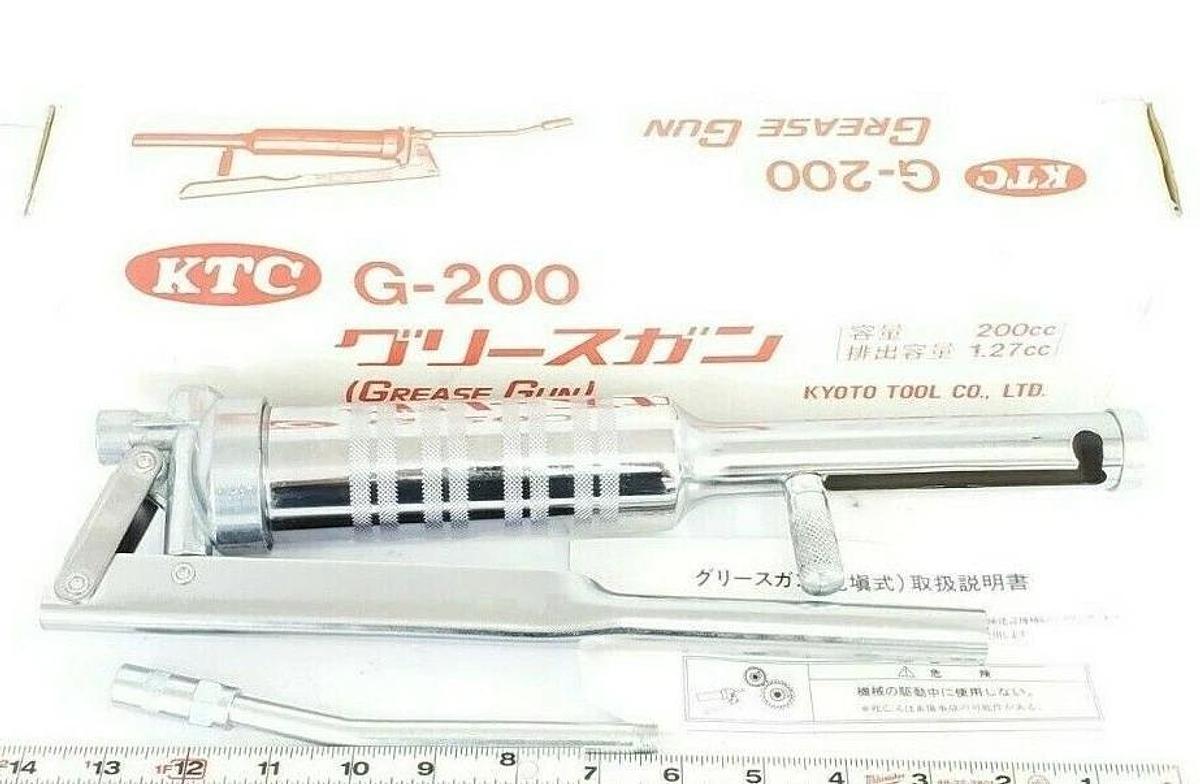 Used NIB KTC KYOTO TOOL CO. G-200 GREASE GUN 200cc 1.27cc