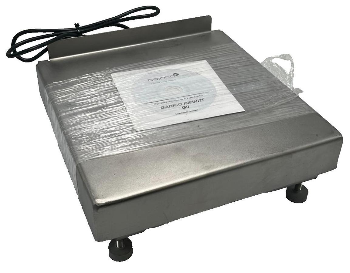 Used GAINCO DURAWEIGH 10x10" INDUSTRIAL BENCH SCALE BASE IP66 Washdown Food Grade S.S