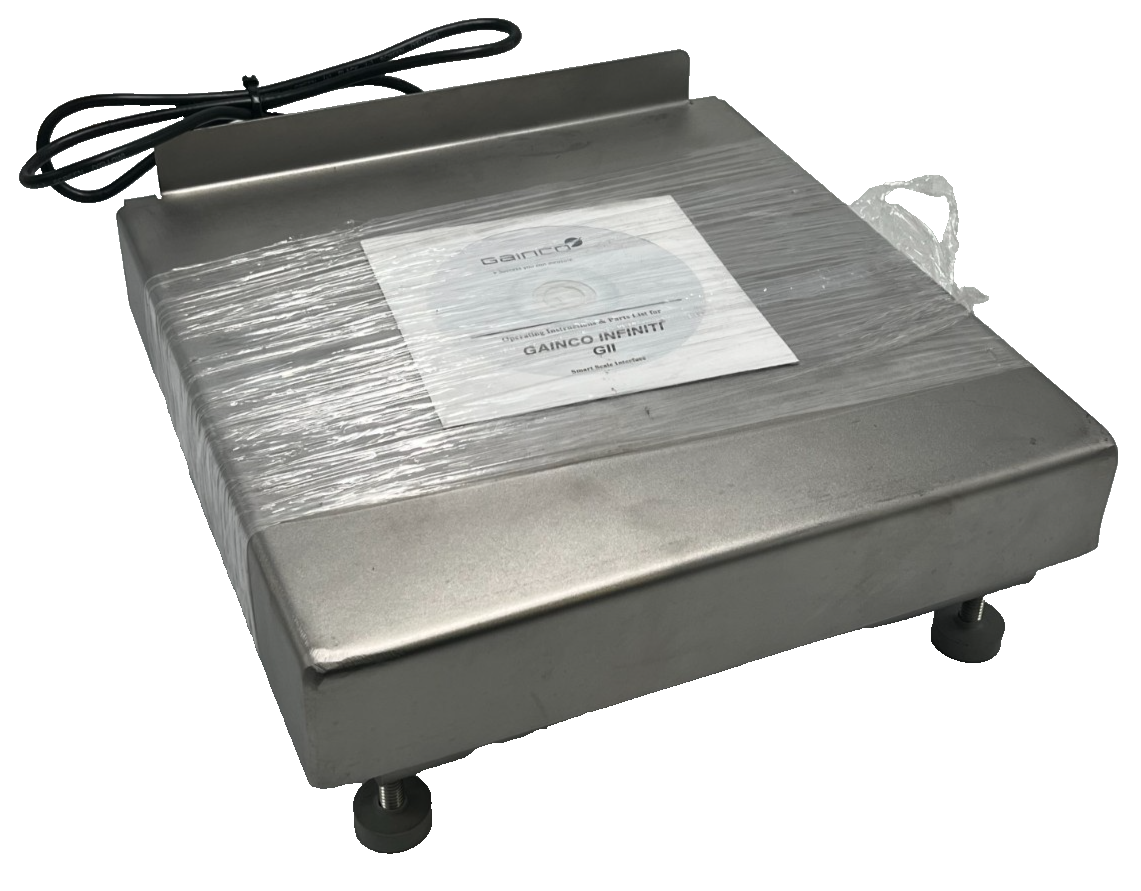 Used GAINCO DURAWEIGH 10x10" INDUSTRIAL BENCH SCALE BASE IP66 Washdown Food Grade S.S