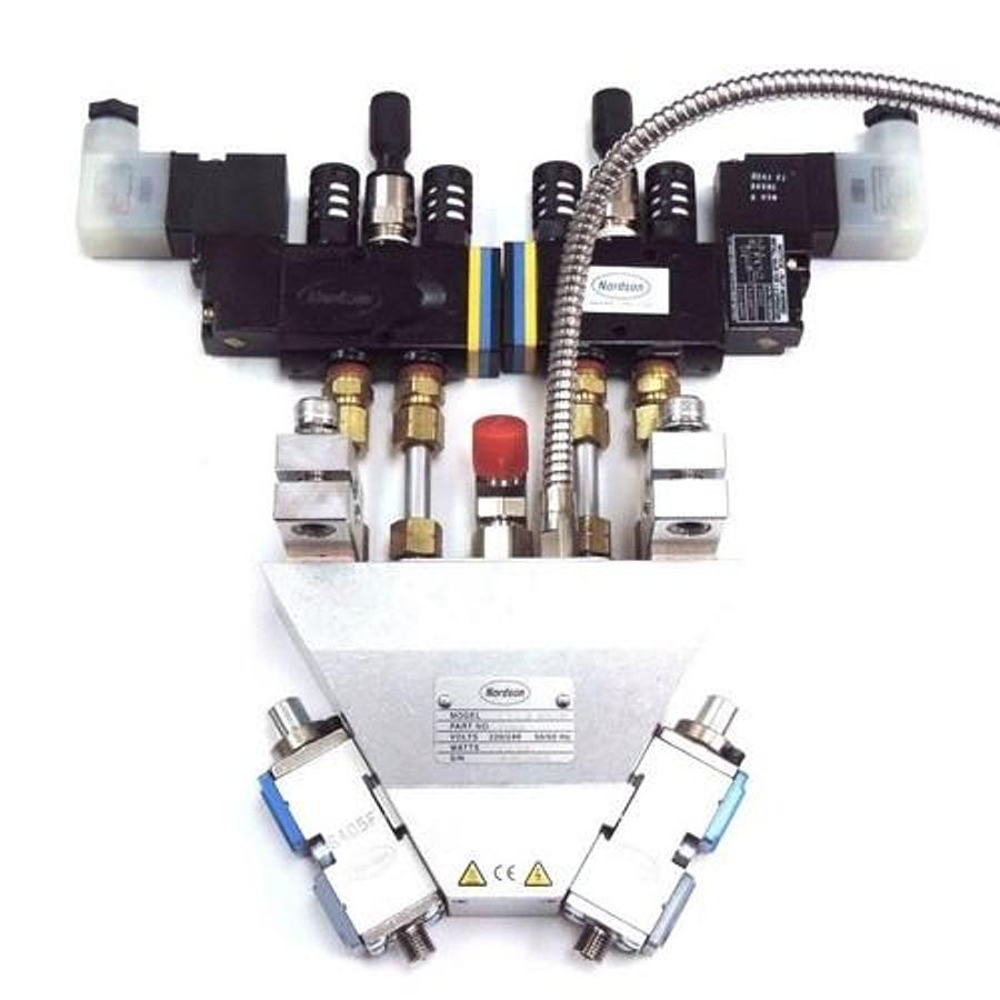 Used NIB NORDSON 731989 BLUE SERIES PNEUMATIC GUN, SOLIDBLUE A-2-T-30-VARISTOR