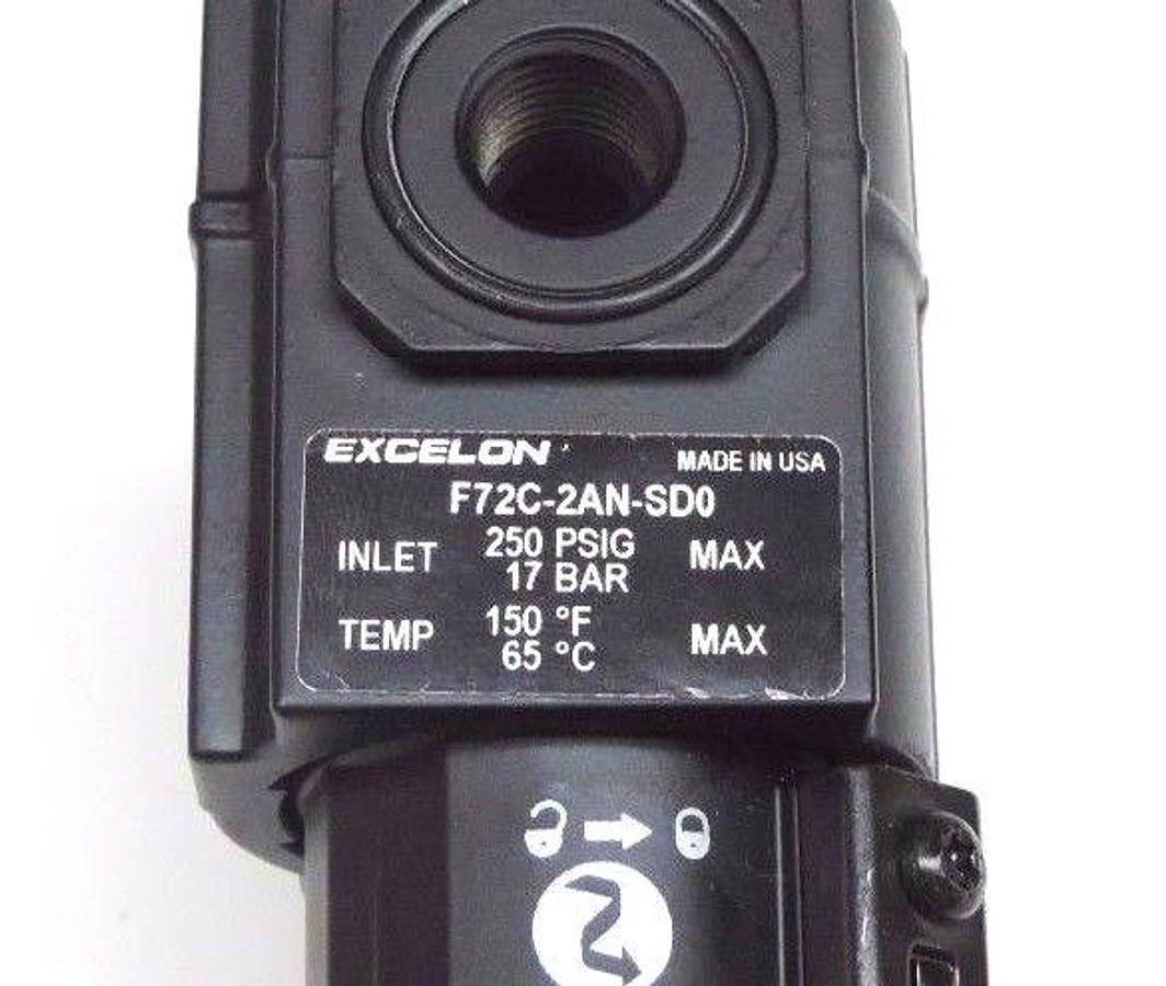 Used NORGREN EXCELON F72C-2AN-SD0 OIL FILTER 250PSIG, 150 DEG F, F72C2ANSD0