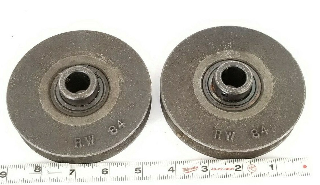Used LOT OF 2 GENERIC / SEALMASTER RW-84 PULLEYS 3/4'' IN. BORE W/ ER-12 BEARINGS
