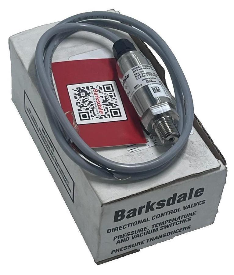 Barksdale BT5-H3-06G-P-S161U Pressure Transducer 4-20mA 0-200 PSI New Surplus