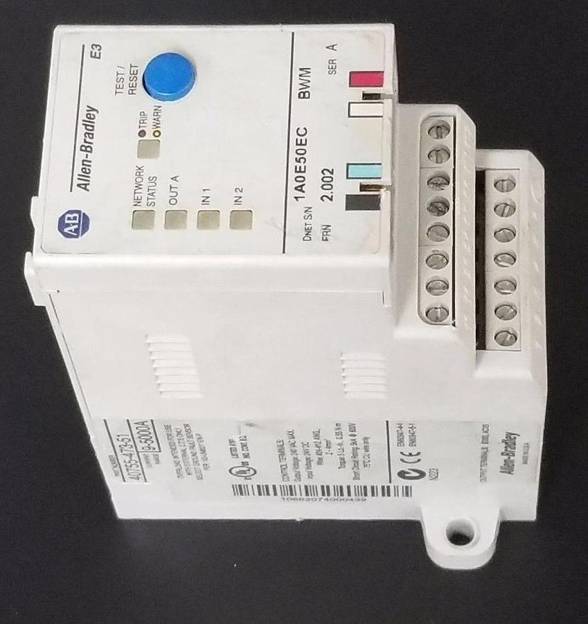 Used ALLEN BRADLEY 40755-473-51 DEVICENET 4075547351, CURRENT RANGE: 9-5000A, SER. A