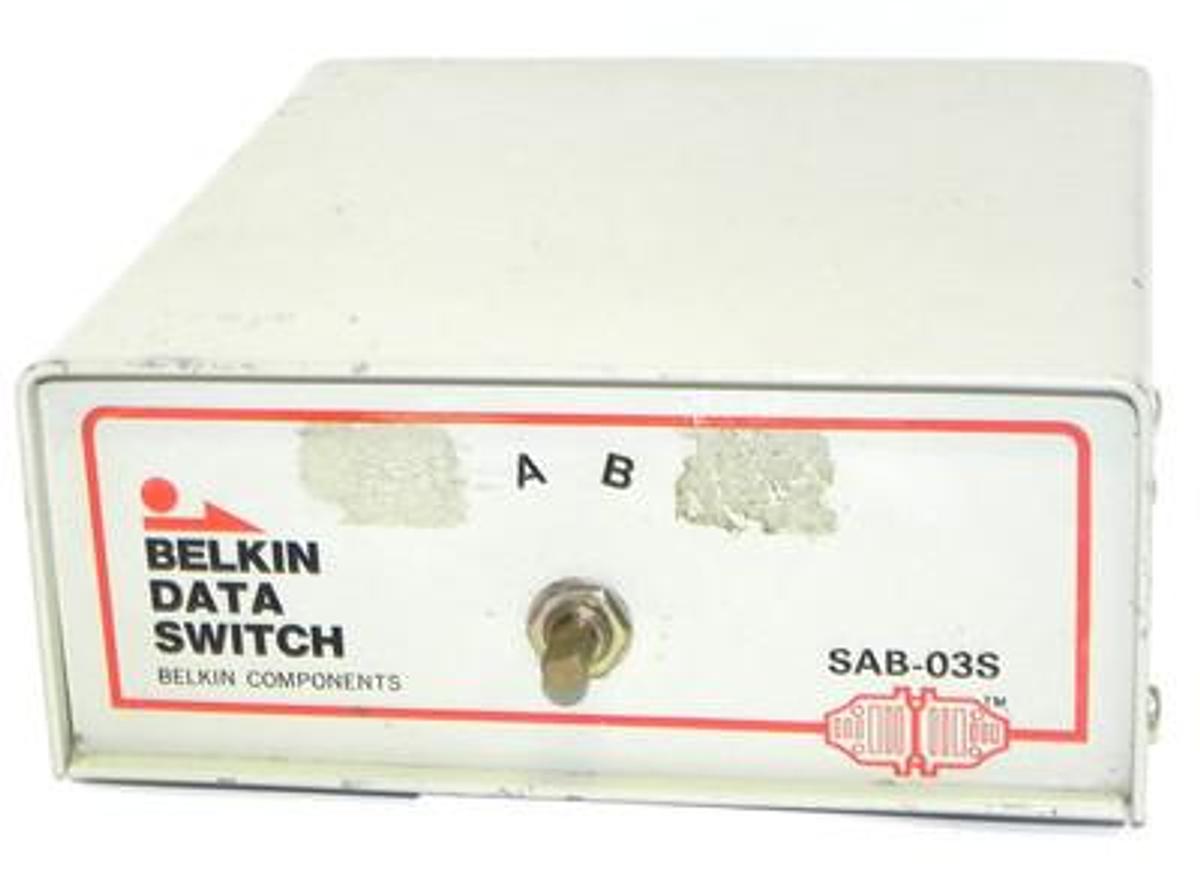 Used BELKIN DATA SWITCH SAB-03S A,B,D SWITCH SAB03S