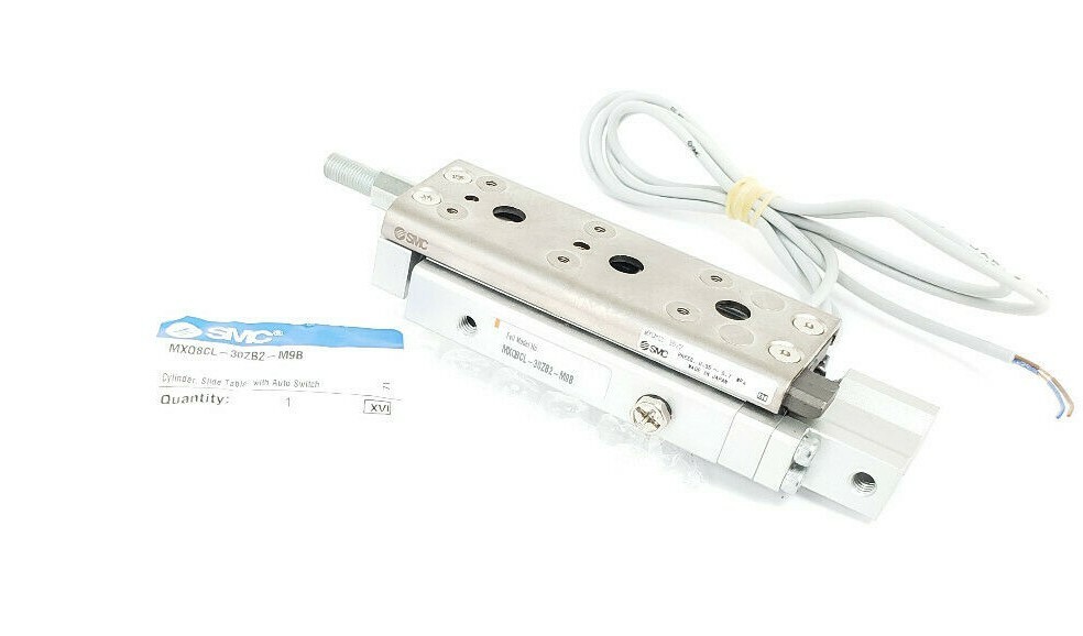 Used NEW SMC MXQ8CL-30ZB2-M9B CYLINDER, SLIDE TABLE, WITH AUTO SWITCH MXQ8CL30ZB2M9